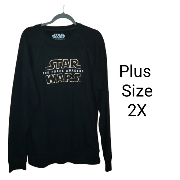 Womens Star Wars Sweatshirt with Metallic Logo Plus Size 2X - Picture 1 of 3